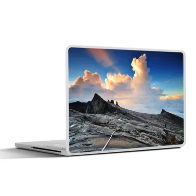 Produktbild von MuchoWow® Laptop Aufkleber Sticker Cover Mount Kinabalu - Wolken - Malaysia 31x22.5 cm - Laptop-Deko