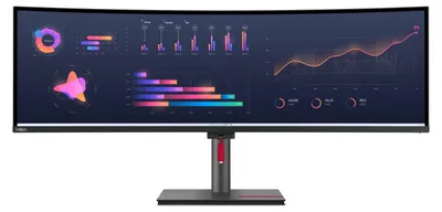 Produktbild von Lenovo ThinkVision P49w-30, 124,5 cm (49"), 5120 x 1440 Pixel, DQHD, LED, 6 ms, Schwarz