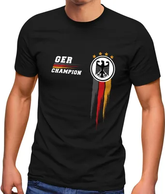 Herren T-Shirt Deutschland EM 2021 WM Fanshirt schwarz 4XL