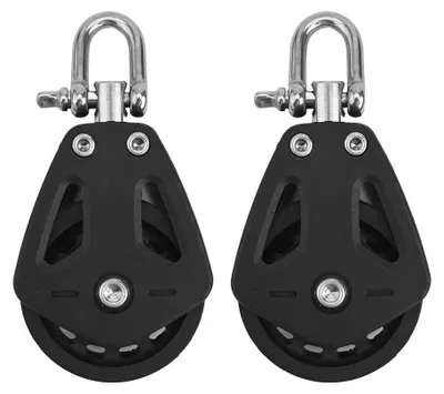 Schwerlast-Katrolblock-Set, Nylon, drehbar, 460 kg, 2 Stück