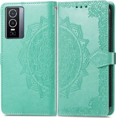 Produktbild von Mobigear Mandala  Vivo Y76 Hülle Klapphülle Geldbörse - Grün
