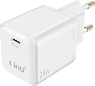 Immagine prodotto di LinQ, adattatore di alimentazione USB-C Power Delivery 25W a ricarica rapida compatto, bianco