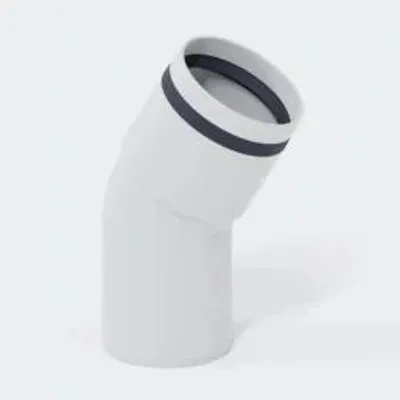Obrázok produktu pre POLOPLAST Bogen, PK3SMB50.30, POLO-KAL 3S, 50 mm/30°, spojka, PP-MD, biela, 1 ks.