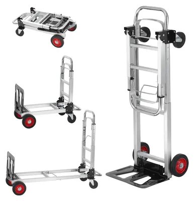 Productafbeelding van Steekwagen - Handwagen - Platformwagen - Transportwagen - Karrenwagen - 2-in-1 Verstelbaar Model