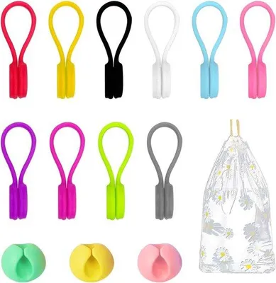 Immagine prodotto di Set di accessori per l'organizzazione dei cavi con fascette e fermacavi.