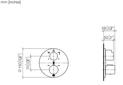 Produktbild von Dornbracht UP-Thermostat mit Dreiwege-Mengenregulierung, mit Absperrfunktion, 36427970-42