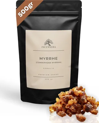 Produktbild von Incensera Myrrhe zum Räuchern, 500 gr, Baumharz, Myrre, Harz, Räucherharz, Räucherwerk, Myrrhe Kaufen, Harz Räuchern, Harze zum Räuchern