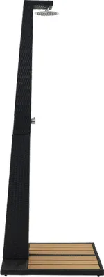 Image de vidaXL Douche de jardin Poly Rattan WPC