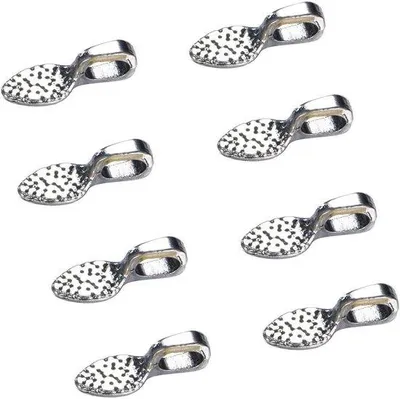 Immagine prodotto di Piccoli ganci decorativi - Portagioie fai da te - 15x5 mm - Argento