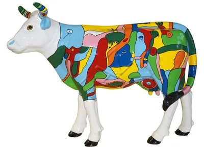Produktbild von Design Kuh Figur Statue Skulptur Figuren Skulpturen Dekoration Deko Rind Statuen