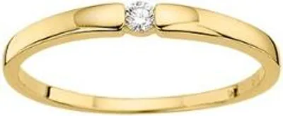 Zdjęcie produktu dla Pierścionek damski pierścionek zaręczynowy pierścionek zaręczynowy w złocie próby 585 z diamentem, rozmiar pierścionka: 54 (17,2 mm Ø)