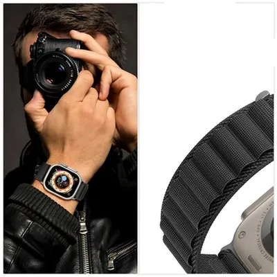Produktbild von Tech-Protect 5906302301539, Uhrenarmband, Apple, Watch 4 / 5 / 6 / 7 / 8 / 9 / SE / Ultra 1 / 2 (42/44/45/49 mm), Nylon, Karton mit Aufhänger, 1 Stück(e)