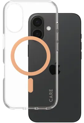 Produktbild von PanzerGlass CARE Flagship Colors iPhone 16 peachy