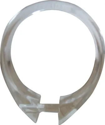 Produktbild von rewagi 50 Stück Duschvorhangring, Duchvorhangstange Ø 45 mm - oval   Farbe: glasklar