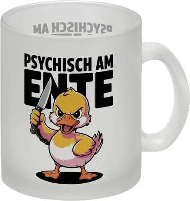 Produktbild von Wütende Ente - Psychisch am Ente Glas Tasse