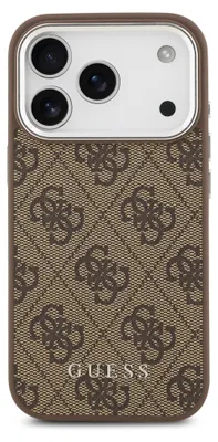 Produktbild von Guess 4g Classic Logo Magsafe Iphone 17 Pro Handyhülle Braun  Braun One Size