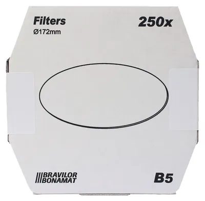 Produktbild von Bonamat Bravilor B5 Flachfilter Original 172 mm, 250 Stk, Kaffeefilter