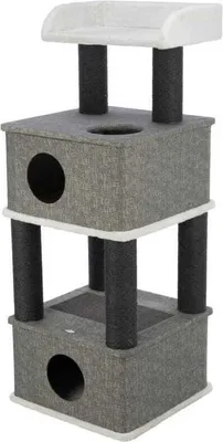 Image de Trixie Griffoir ALMIRA, 2 grottes, aire de repos, 128 cm, gris