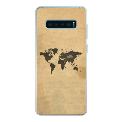 Produktbild von MuchoWow® Handyhülle Schutzhülle Hülle für Samsung Galaxy S10 Lite Weltkarte - Vintage - Erforschen Silikon Softcase Handy Hülle - Schutz