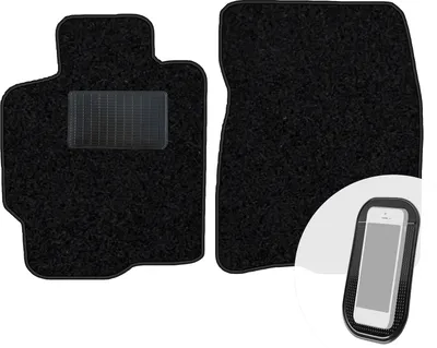 Produktbild von moto-MOLTICO Vorne Fußmatten Auto Velours Autoteppiche Schwarz Automatten Set 2-teilig passend für Mazda 323 BJ 1998-2003