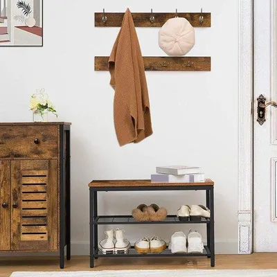 Produktbild von Famanu Schuhbank mit Garderobe - Rustikales Design