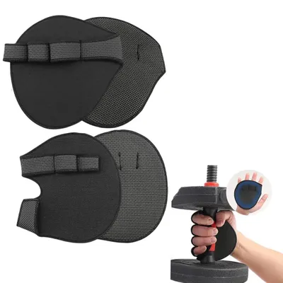 Produktbild von Gym Grips 2 Paar – Griffpolster für Krafttraining & Gewichtheben – Fitness Handschuhe mit Fingerschutz – rutschfest & schweißabsorbierend