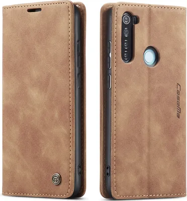 Produktbild von Redmi Note 8 Hülle, LaimTop Retro Kunstledertasche TPU Innere, Kartenfächer, Magnetverschluss, Klapphülle mit Standfunktion Schutzhülle für Xiaomi Redmi Note 8 Braun