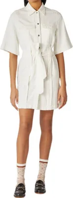Image de Trussardi Denim Bull Silk shirt dress white white M pour femme