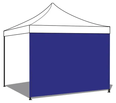Immagine prodotto di Telo laterale per gazebo da giardino. Telo di ricambio in PVC con strappo. Colore Blu 300X200H cm