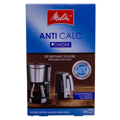 Produktbild von itenga Entkalker Pulver 6 x 20 g für Filterkaffeemaschinen, kompatibel mit Anti Calc Filtermaschinen & Melitta Caffeo Filter, Bistro, CI, Gourmet, Lattea, Lounge, Solo, mit Zitronensäure, schonend und gründlich.