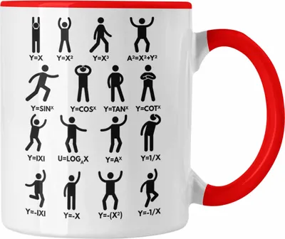 Produktbild von Trendation - Mathe Gleichungen Lustige Tasse Geschenk Mathelehrer Mathematik Spruch (Rot)