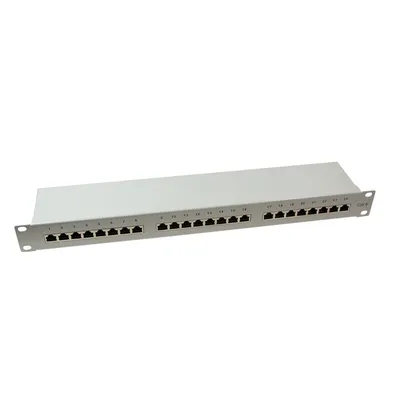 Produktbild von LogiLink NP0053, Cat6, S/UTP (STP), Grau, Stahl, Rackeinbau, 1U