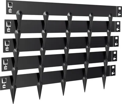 Produktbild von Faziango Rasenkante Raseneinfassung Gartenkante Verzinkter Profilkante Trennrand 100x15cm 20m Schwarz