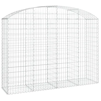 Produktbild von vidaXL Gabione mit Hochbogen 200x50x140/160 cm Verzinktes Eisen