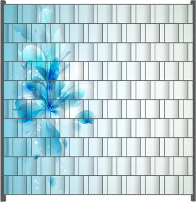 Produktbild von Wallario Zaunsichtschutz mit Motiv Blaues Blumenbuket für Ein- und Doppelstabmatten Zäune in der Größe 200 x 200 cm