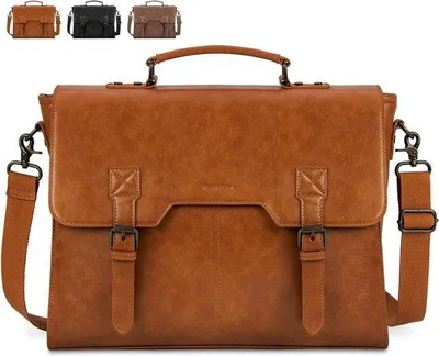 Produktbild von Famanu Messenger Bag Wasserfestes Leder - Schwarz