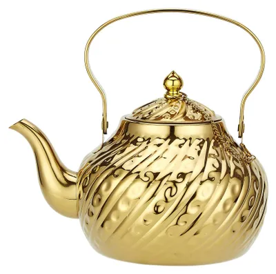 Immagine prodotto di Teiera in acciaio inossidabile in stile antico con infusore - 2000 ml