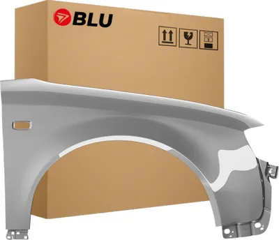Zdjęcie produktu dla BLU Błotnik pasujący do Audi A4 B6 LY7Q Prawy Srebrny AtlasGrau | 2000-2004 | Przedni Przód | Lakierowany | Gotowy do montażu  | Stal
