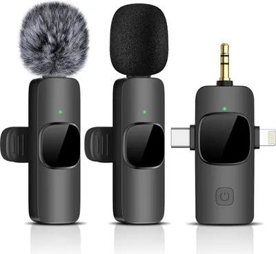 Produktbild von Mikrofon 3-in-1 kabellose Lavalier-Mikrofone für Telefon,Kamera,USB-C-Mikrofon