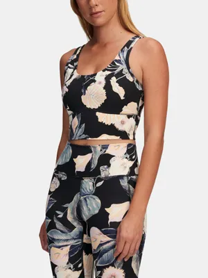 Produktbild von Under Armour Damen Meridian Fitted Crop Tanktop 1380983-001__XS