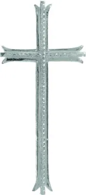 Produktbild von Verzierornament Kreuz groß silber 10,5x4,5cm