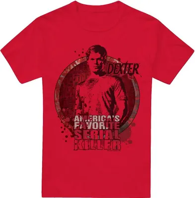 Image de Dexter - "America's Favorite" T-shirt pour homme TV7142 (L) (Rouge)