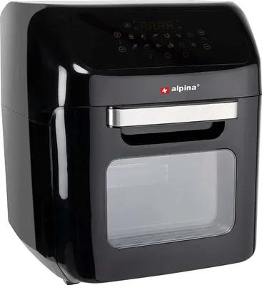 Immagine prodotto di alpina Airfryer Forno XXXL - Friggitrice ad aria calda 12L - Friggitrice ad aria da 8 persone - Forno ad aria calda con display digitale - accessori inclusi - spiedo rotante e forchetta per scavare