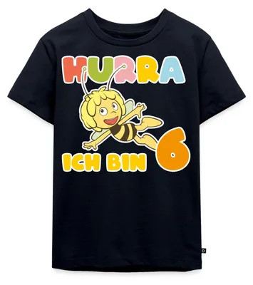 Produktbild von Spreadshirt Biene Maja 6. Geburtstag Kinder Premium T-Shirt, 134/140 (8 Jahre), Navy