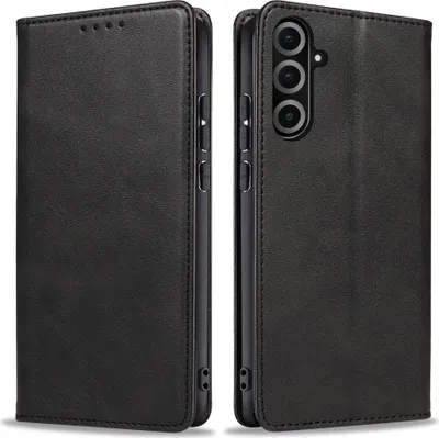 Produktbild von Handyhülle für Samsung Galaxy A26 5G Kunstleder Flip Cover Hülle Handytasche Case Kartenfach Farbe: Schwarz