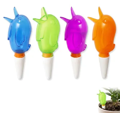 4er-Set Bewässerungsbälle Vogelform Keramik für Zimmerpflanzen