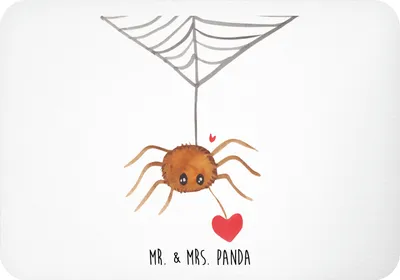 Produktbild von Mr. & Mrs. Panda Kühlschrankmagnet Spinne Agathe Liebe - Weiß - Geschenk, magnet, Liebesgeschenk, bildmagnet, Liebesbeweis, Pinnwandmagnet, zettelhalter, Verliebt