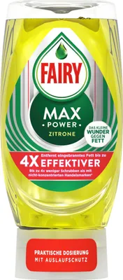 Produktbild von Fairy Spülmittel Max Power Zitrone 370ml - Wunder gegen Fett (1er Pack)