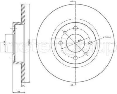 Produktbild von 2x METELLI Bremsscheibe 23-0179 für FIAT 500 (312) PUNTO (188) 500 C (312)