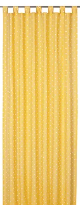 Produktbild von Kinderzimmer Schlaufenschal Dots mit Kreuzschlaufen Punkte gelb weiß 140x255cm